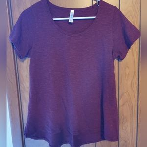 Sz M - LuLaRoe - Maroon Heathered T-Shirt